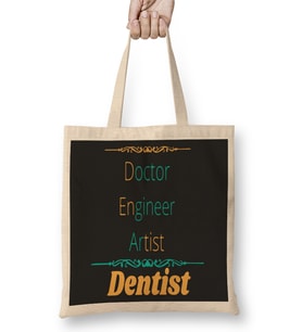 Doctor Engineer Artist Dentist 09 Bez Çanta Uzun Saplı