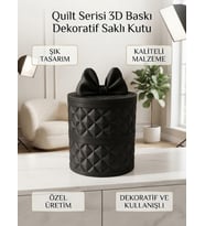 Dekoratif Kapitone Fiyonklu Kutu ve Şık Takı Saklama Kabı