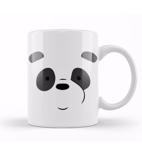 We Bare Bears Panda Face Kupa Bardak Porselen