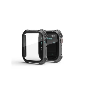 Apple Watch 7 45mm Uyumlu Tank Zırh Kasa ve Ekran Koruyucu Zore Watch Gard 10 (Siyah)