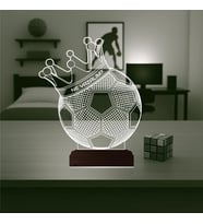 Luvivia Futbol Topu Futbolcu Hediye Kişiye Özel 3D Lamba - Masa Gece Lambası