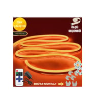 Neon Esnek Şerit Led Tak Çalıştır Kumandalı - Dimmer- Turuncu 2 metre