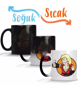 Ken Vault Boy Sihirli Kupa Bardak Porselen