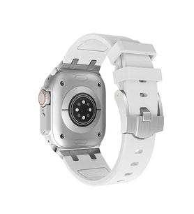 Apple Watch 7 45mm Zore KRD-89 Silikon Kordon (Beyaz)