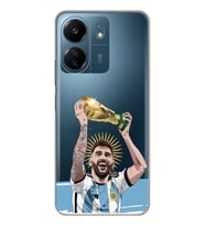 Xiaomi Redmi 13C Uyumlu Lionel Messi Arjantin Tasarımlı Şeffaf Telefon Kılıfı