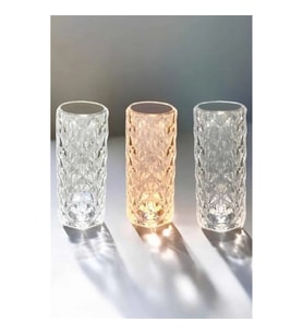 Mey İthalat® Gece Lambası Kristal Lamba Dokunmatik Şarjlı Hediyelik