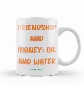 Friendship Quotes DAY ideas LOVE gift Mario Puzo Kupa Bardak Porselen