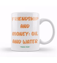 Friendship Quotes DAY ideas LOVE gift Mario Puzo Kupa Bardak Porselen