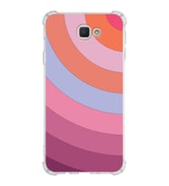 Samsung Galaxy J7 Prime  Köşe Korumalı Antişok Kapak Renk Cümbüşü Tasarımlı  Silikon Kılıf (Şeffaf)