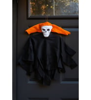 Halloween Cadılar Bayramı İskelet Çığlık Turuncu-Beyaz Korkunç Kapı Süsü