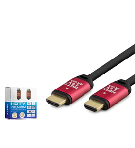 Hdmi 2.0 Kablo 20 M (Od 8.0 Mm) - Siyah Kirmizi HDX2036