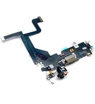 İphone 13 Pro Uyumlu Şarj Soketli Mikrofon Film Flexi Bordu - Gece Yarısı