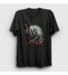 Presmono Unisex Siyah Blood Iron Maiden T-Shirt 85460tt