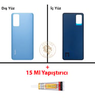Xiaomi Redmi Note 11 Pro Yıldız Mavisi Arka Pil Kapağı Batarya Kapağı + B-7000 Yapıştırıcı