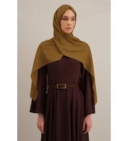 Link Desen Bambu Cotton Şal 2 (Hardal)