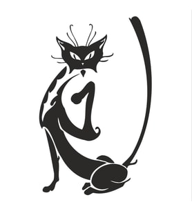 KEDİ FOLYO STİCKER 90 cm uzunluk (Karışık)