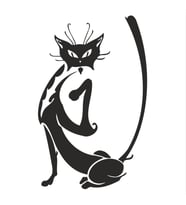 KEDİ FOLYO STİCKER 90 cm uzunluk (Karışık)