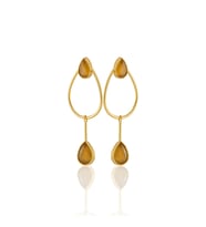Kadir Jewellery 22 Ayar Altın Kaplama Kadın Sallantılı Küpe -El İşçiliği Ve Hipoalerjenik Küpe-E85