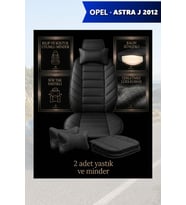 opel astra j 2012 Koltuk ve Kılıf uyumlu Minder Siyah Lüks Yastık 2 Minder 2 Yastık