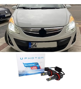 Opel Corsa D Led Xenon Uzun Far Ampulü H1 Ultimate 9500 Lumens Yeni Seri Beyaz 2006-2014