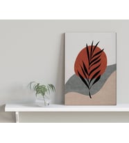 BK Home Minimalist Plant Tasarımlı Kanvas Tablo-1
