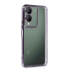 Vivo Y17s Kılıf Razer Lensli Silikon - Mor
