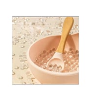 Bambu Saplı Silikon Bebek Mama Kaşığı Açık Pembe