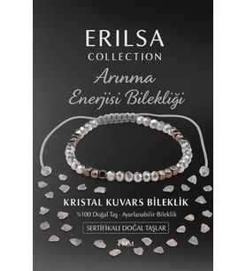Sertifikalı Arınma Enerjisi Negatif Temizlik Frekansı Bilekliği -Kristal Kuvars Terahertz Doğal Taş (Çok Renkli)