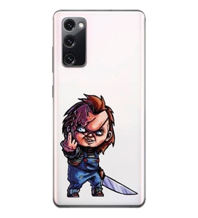 Samsung Galaxy S20 FE Uyumlu Chucky Tasarımlı Şeffaf Telefon Kılıfı