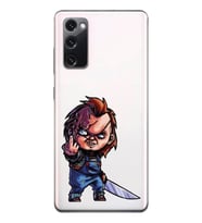 Samsung Galaxy S20 FE Uyumlu Chucky Tasarımlı Şeffaf Telefon Kılıfı