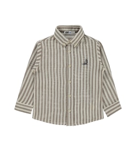 Civil Boys Çizgili Basic 2-5 Yaş Gömlek - Kahve