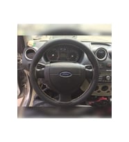 DİKİŞLİ DERİ DİREKSİYON KILIFI DAMARLI SİYAH DERİ BEJ DİKİŞLİ FORD FİESTA FUSİON İÇİN HIZLI KARGO