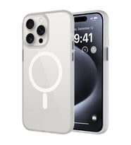 Apple iPhone 15 Pro Max Kılıf Mat Arka Yüzey Wireless Şarj Özellikli Zore Flet M-safe Kapak