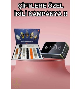 Aynalı Bluetooth Kulaklık Akıllı Saat Seti Anc Özelliği Dokunamatik