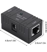 POE güç kaynağı modülü, mini POE birleştirici ayırıcı Evrensel RJ45 bağlantısı AP ağ köprüsü Yönlendirici, ağ anahtarı, bilgisayar ana bilgisayar ağ arabirimi için POE enjektörü (siyah)