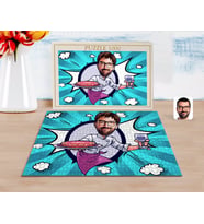 BK Gift Kişiye Özel Erkek Garson Karikatürlü 1000 Parça Profesyonel Puzzle-1
