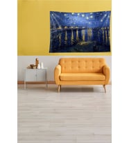 Mavi Ay Işığı Sonatı Leke Tutmaz Kadife Kumaş Duvar Örtüsü Duvar Halısı Tapestry