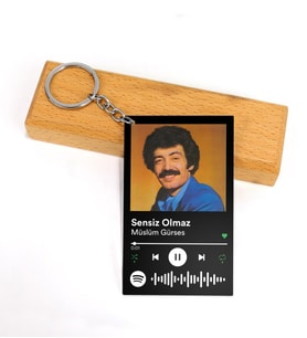 Kendin Tasarla Özel Spotify Tasarımlı Anahtarlık
