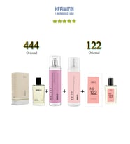 444 + 122 Kadın Parfüm Edp 50 ml Oriental + No: 444 + No: 122 Kadın Body Mist Edt 210 ml Oriental -Mnms444122bmset