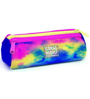 Coral High Renkli Batik Üç Bölmeli Kalem Çantası - Kız Çocuk