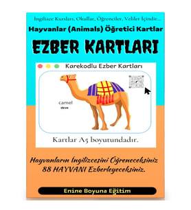 İngilizce Hayvanlar (Animals) Ezber Kartları