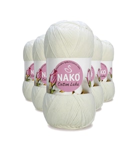 5 Adet Cotton Lüks Yelek Tunik Kazak Bluz Hırka İpi Yünü Süt Beyaz 97570
