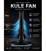 Turbo Kule Tipi Fan 33 İnç 70W Uzaktan Kumandalı Sessiz Dokunmatik Vantilatör Aromaterapi