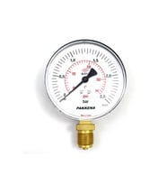 0-2.5 Bar, 100 mm, Alttan Bağlantılı, Gliserinli Manometre G 1/2 inç
