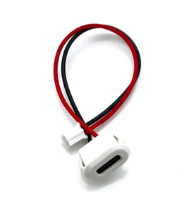 Type C Panel Montaj Dişi Soket 2 Pin 10cm Kablolu Beyaz Uzatma Konnektör Araba Kamera Oyuncak
