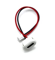 Type C Panel Montaj Dişi Soket 2 Pin 10cm Kablolu Beyaz Uzatma Konnektör Araba Kamera Oyuncak