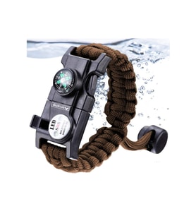 Paracord Hayatta Kalma Bilekliği Kahve