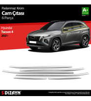 Hyundai Tucson 4 Krom Cam Çıtası 6 Prç. 2021-2024