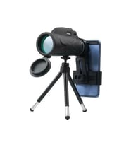Ultra HD Monoküler 80x100 Zoomlu Dürbün Su Geçirmez Kamp Kuş Gözlemi Doğa Tripodlu Telefon Tutacağı (Siyah)
