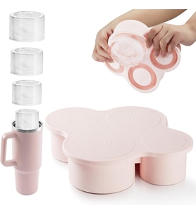 Caki İçi Boş Silindir Buz Küpü Kalıbı 20oz 30oz 40oz Stanley Kupası Aksesuarları, Viski Kokteylleri için Kapaklı Silikon Bardak Buz Kalıbı Bourbon